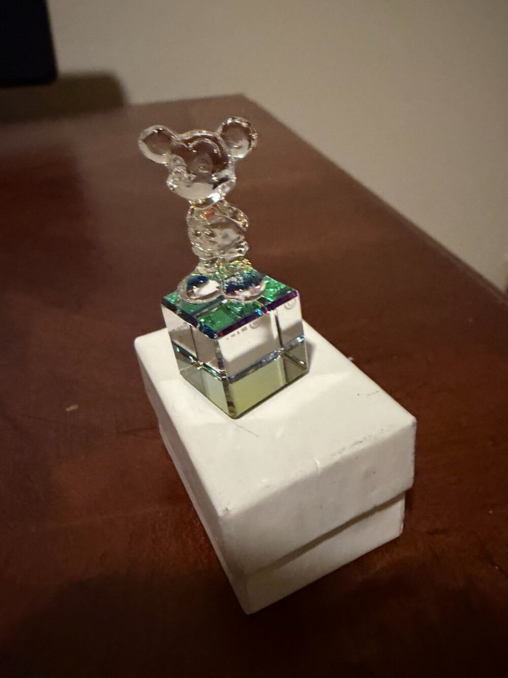 Mickey Mouse Crystal Figurine DISNEY New in box-stored for years. Collectible!